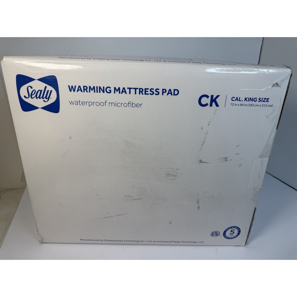 Sealy Warming Mattress Pad California King Size 72 in x 84 Controls Open Box